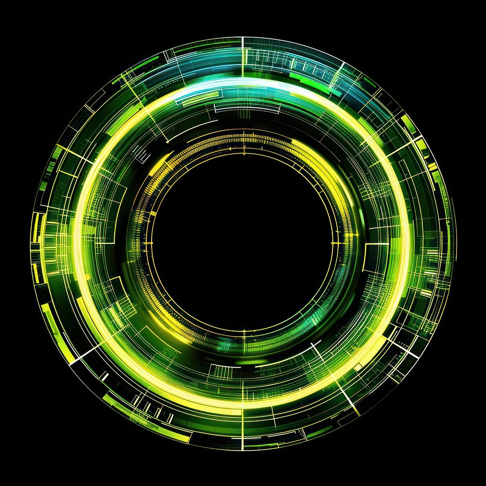 Circle green backgrounds technology.