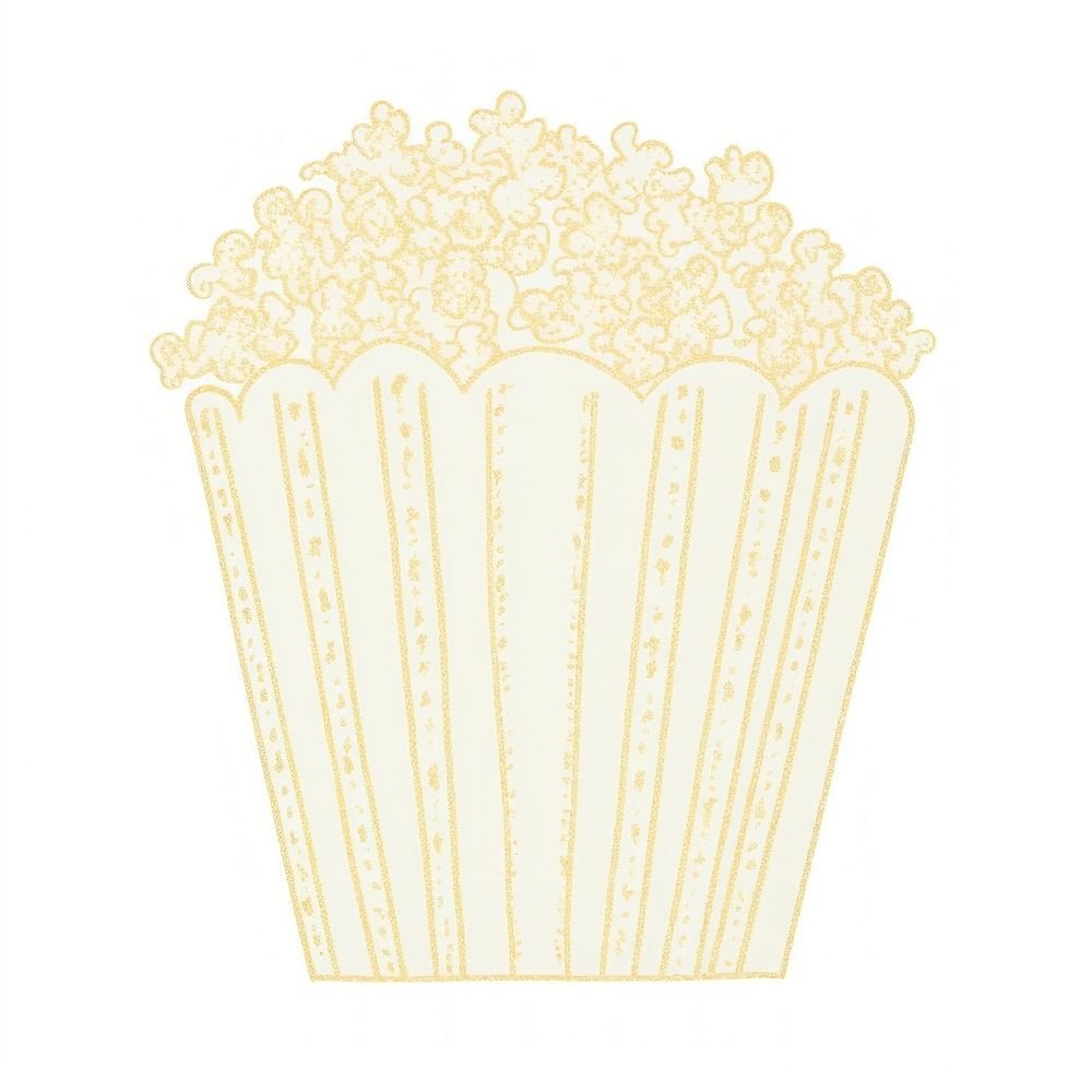 Popcorn dessert food white background. AI generated Image by rawpixel.