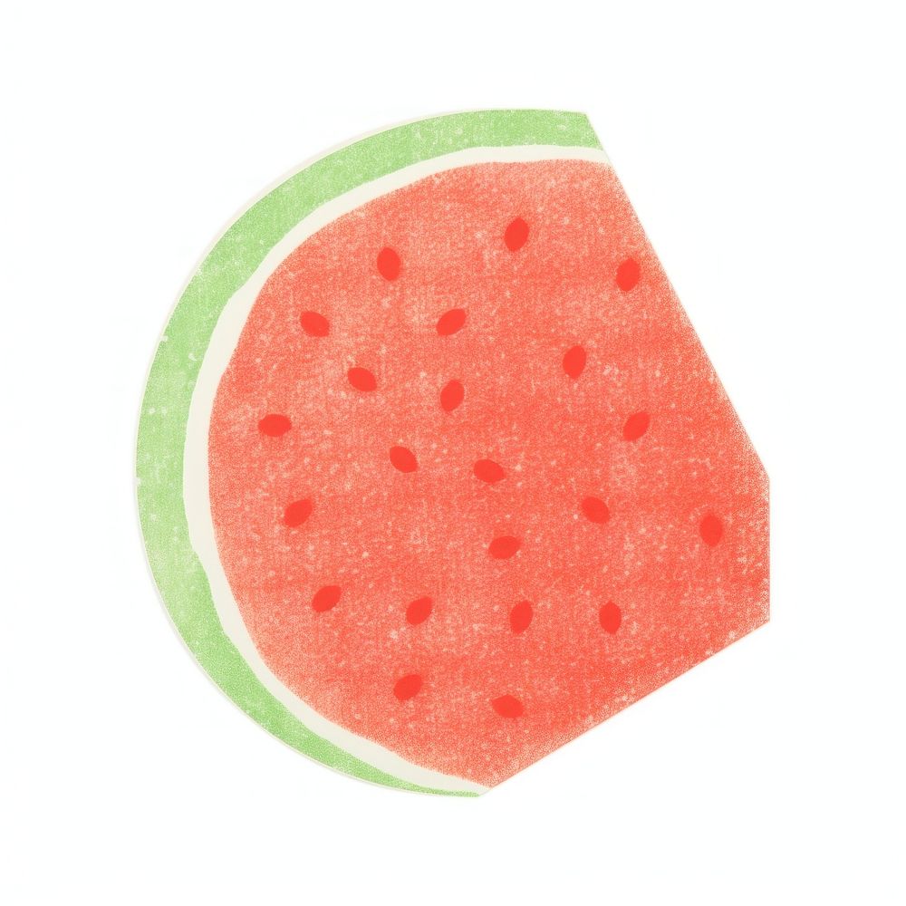 Watermelon fruit food white background. AI generated Image by rawpixel.