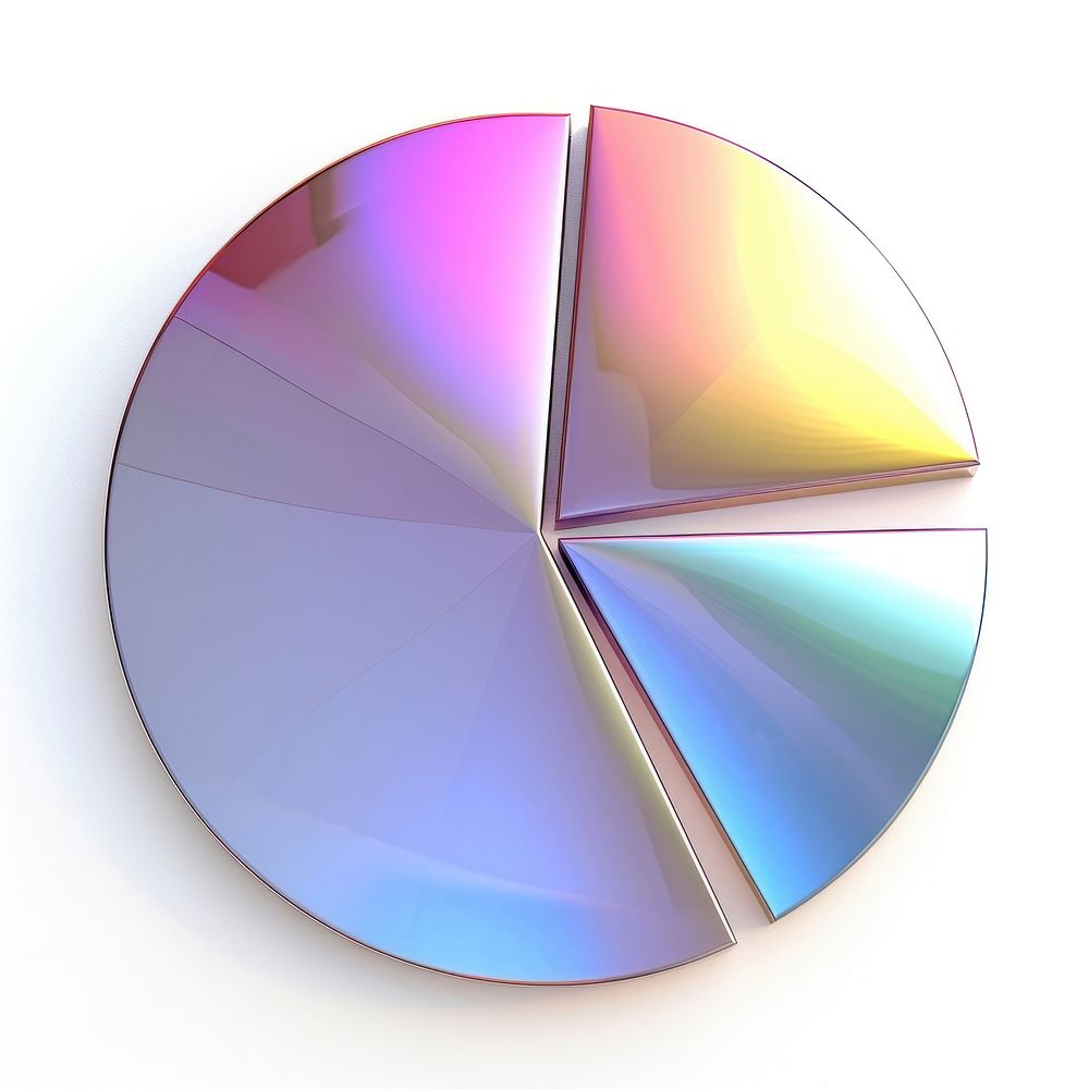 Graph icon iridescent white background technology abstract.
