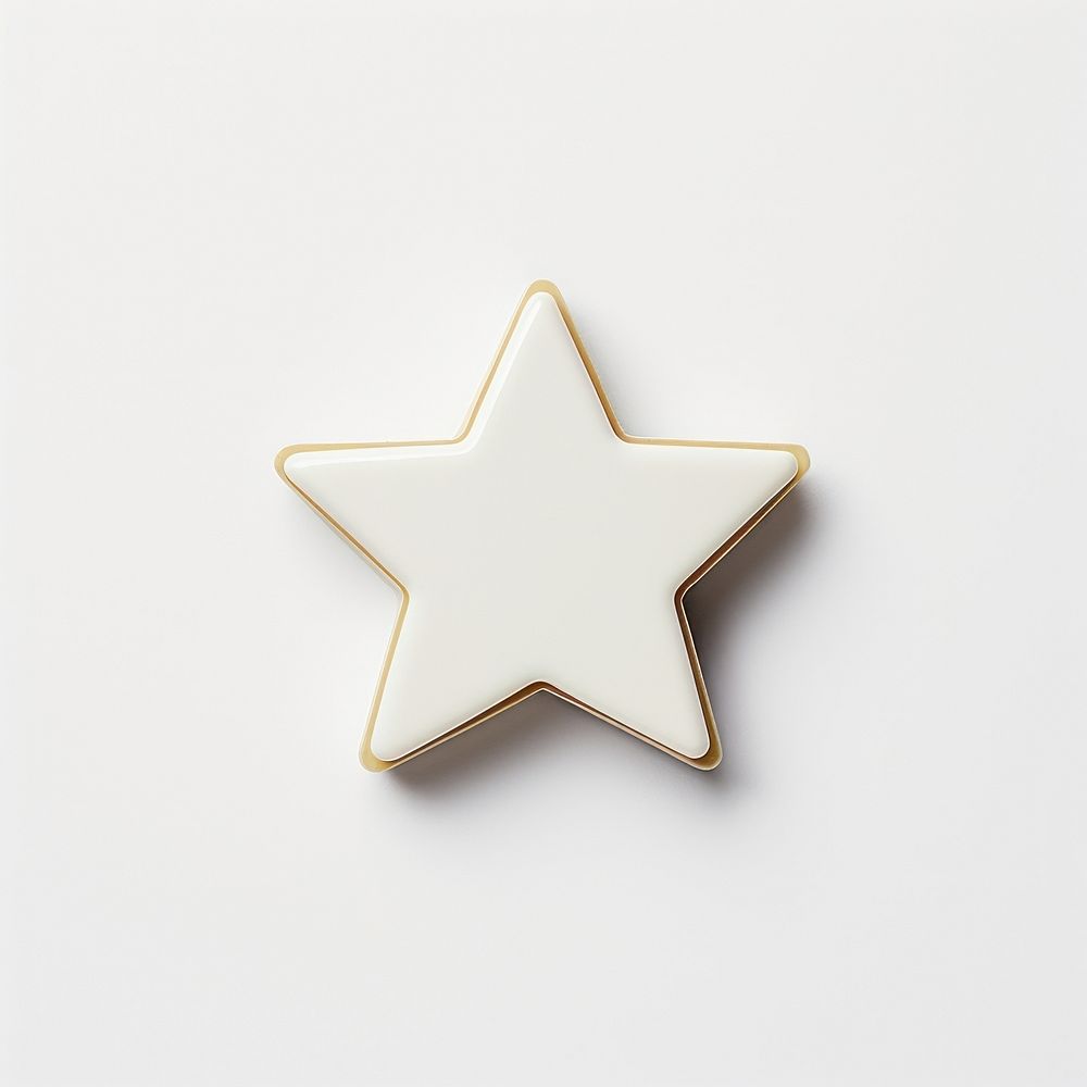 Badge sticker star shape  white background celebration simplicity.
