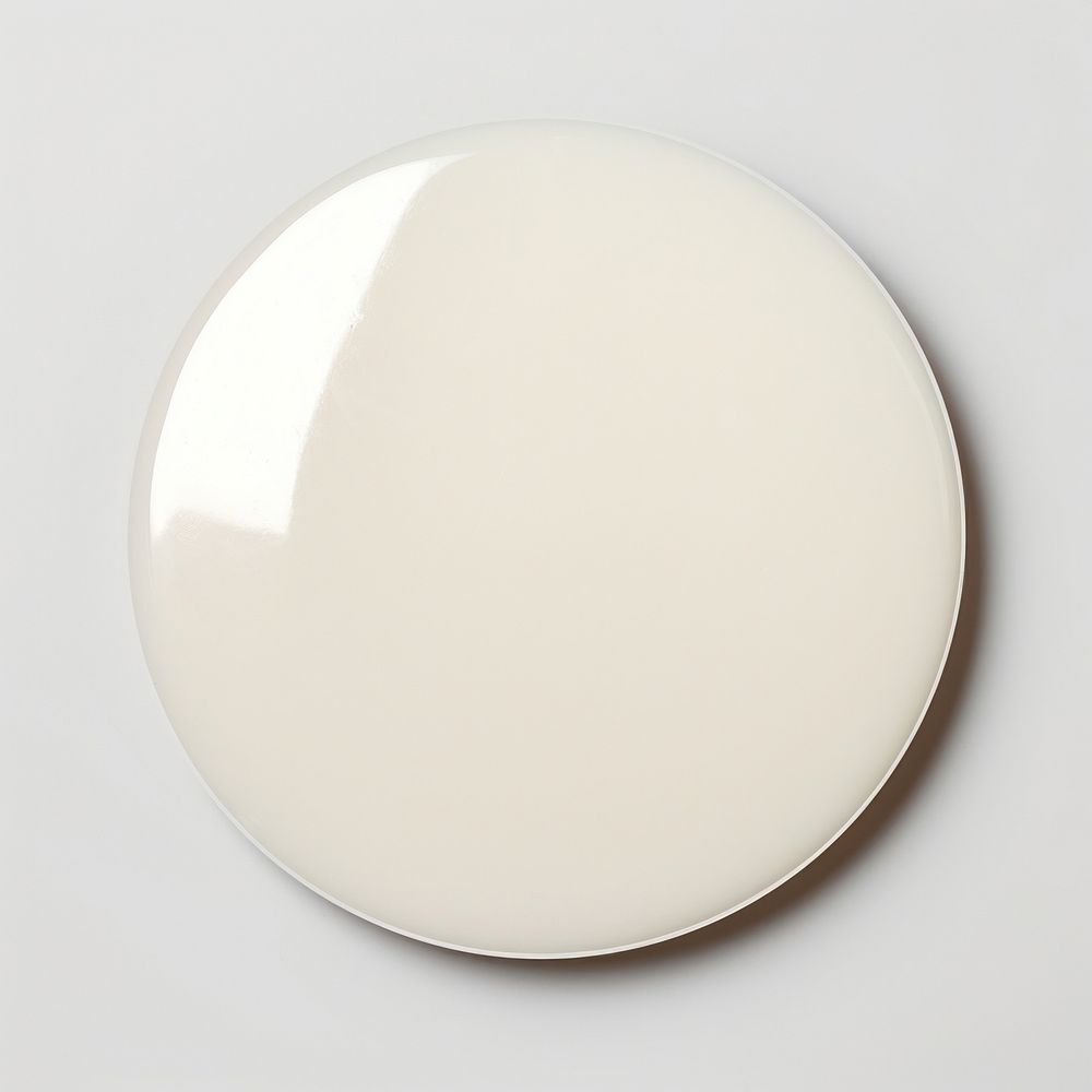 Round Glued Sticker gloss texture white background simplicity porcelain.