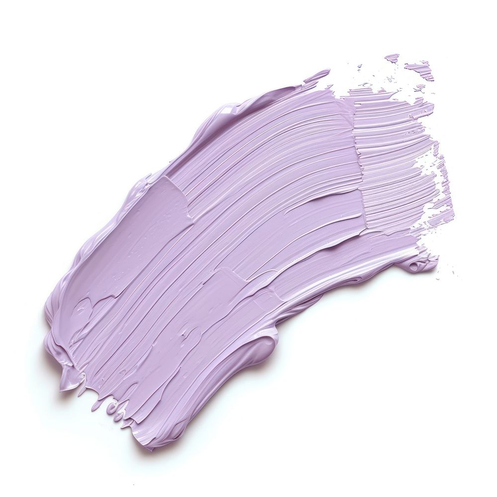 Flat pale purple paint brushstroke white background lavender magenta.