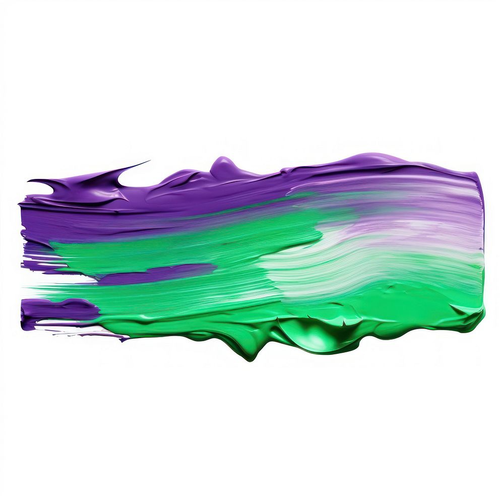 Green and violet flat paint brush stroke backgrounds purple white background.
