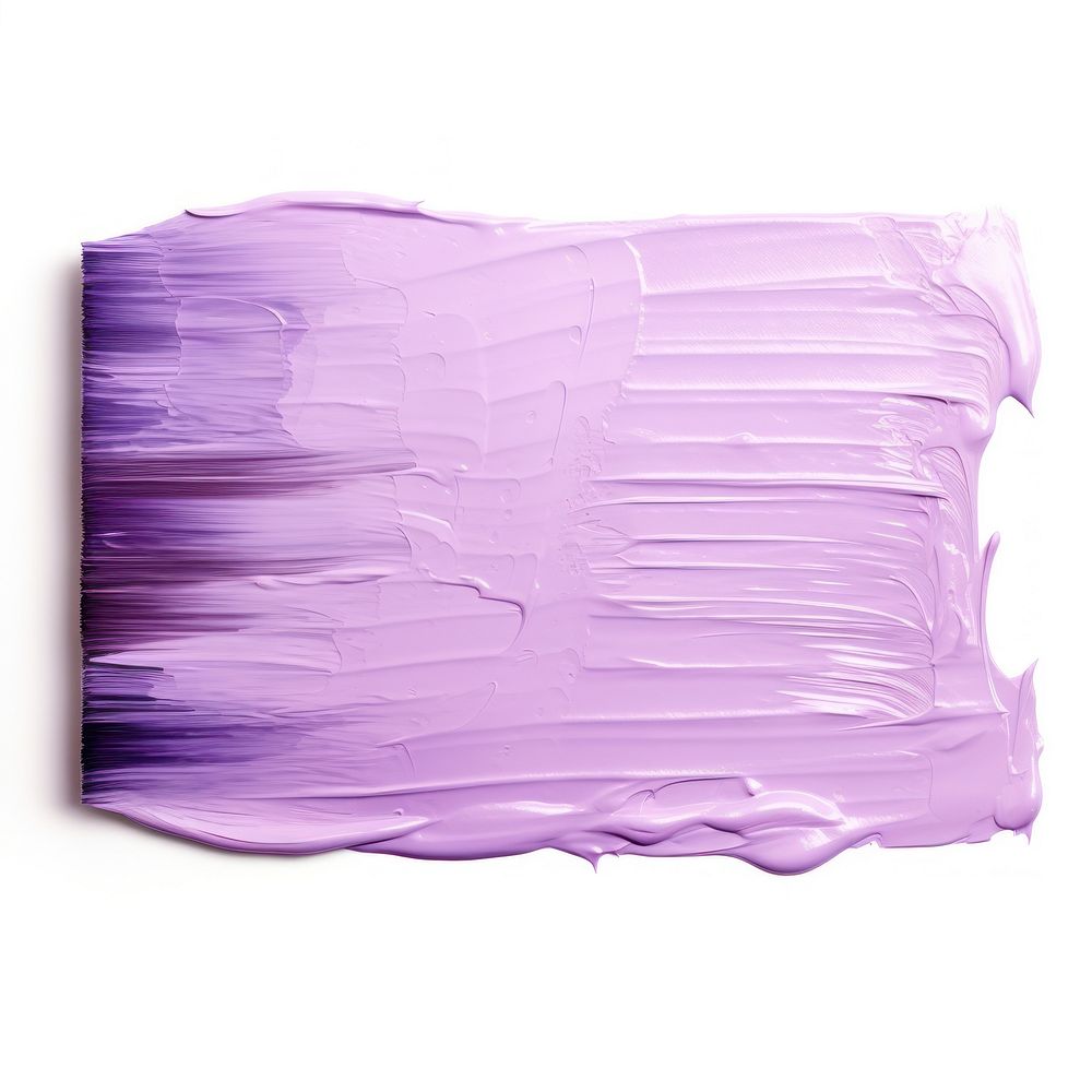 Pale purple flat paint brush stroke backgrounds rectangle white background.