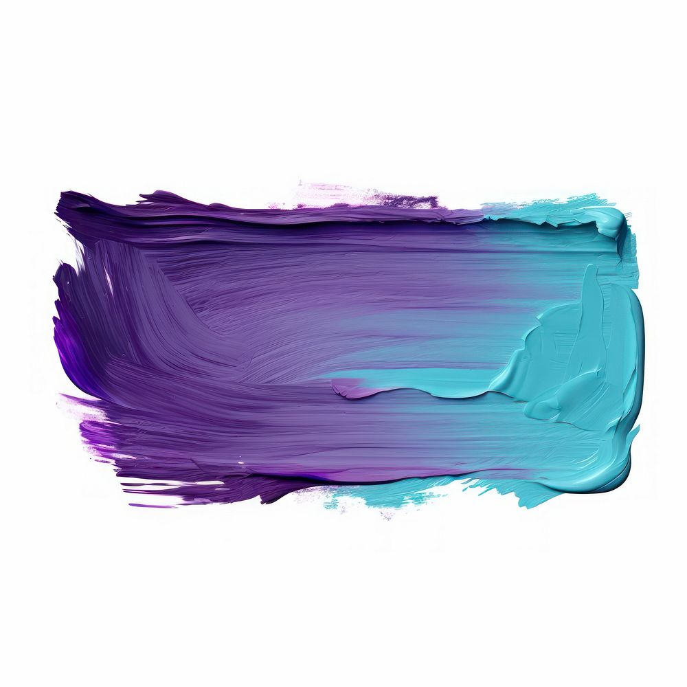 Purple blue flat paint brush stroke purple backgrounds white background.