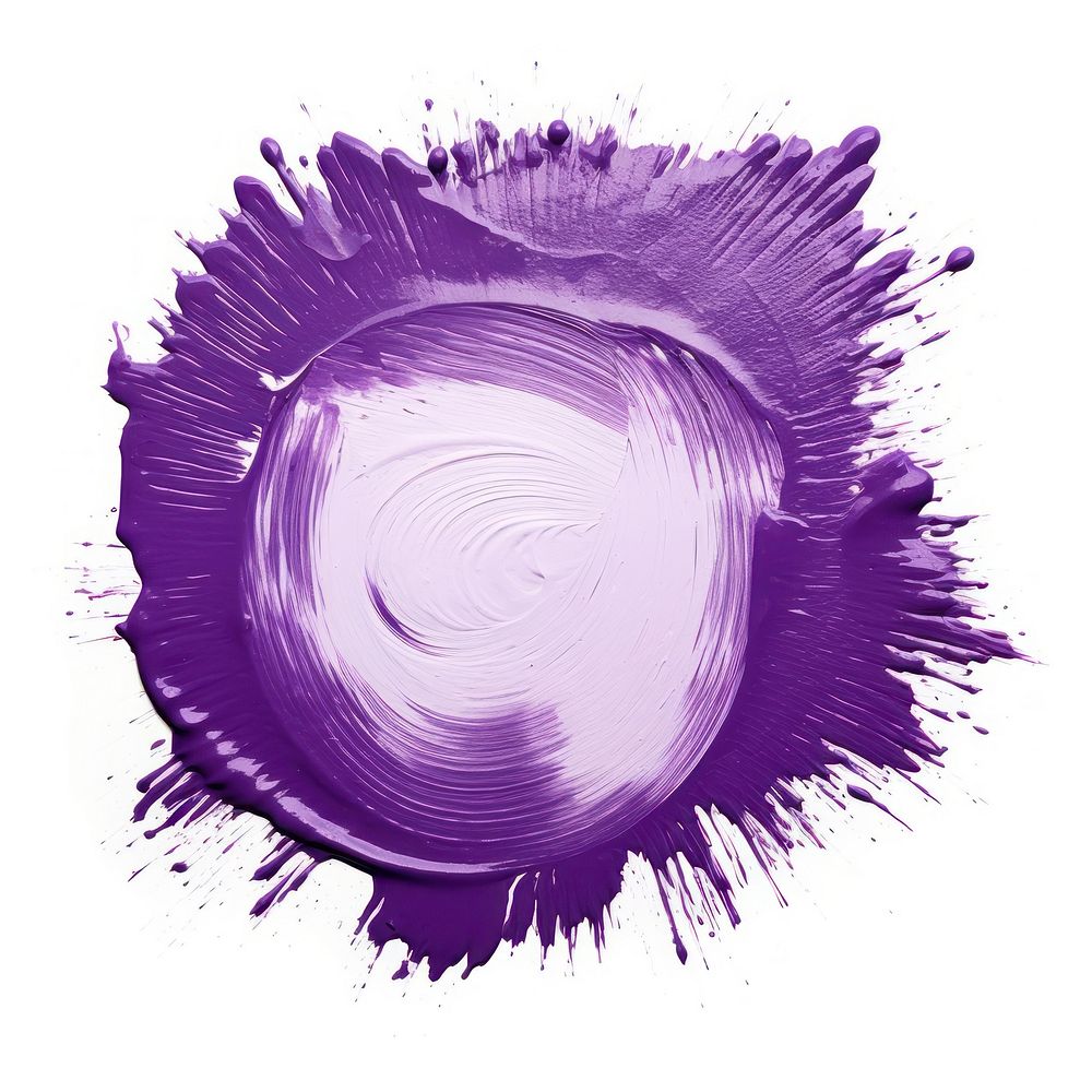 Purple flat paint brush stroke backgrounds shape white background.