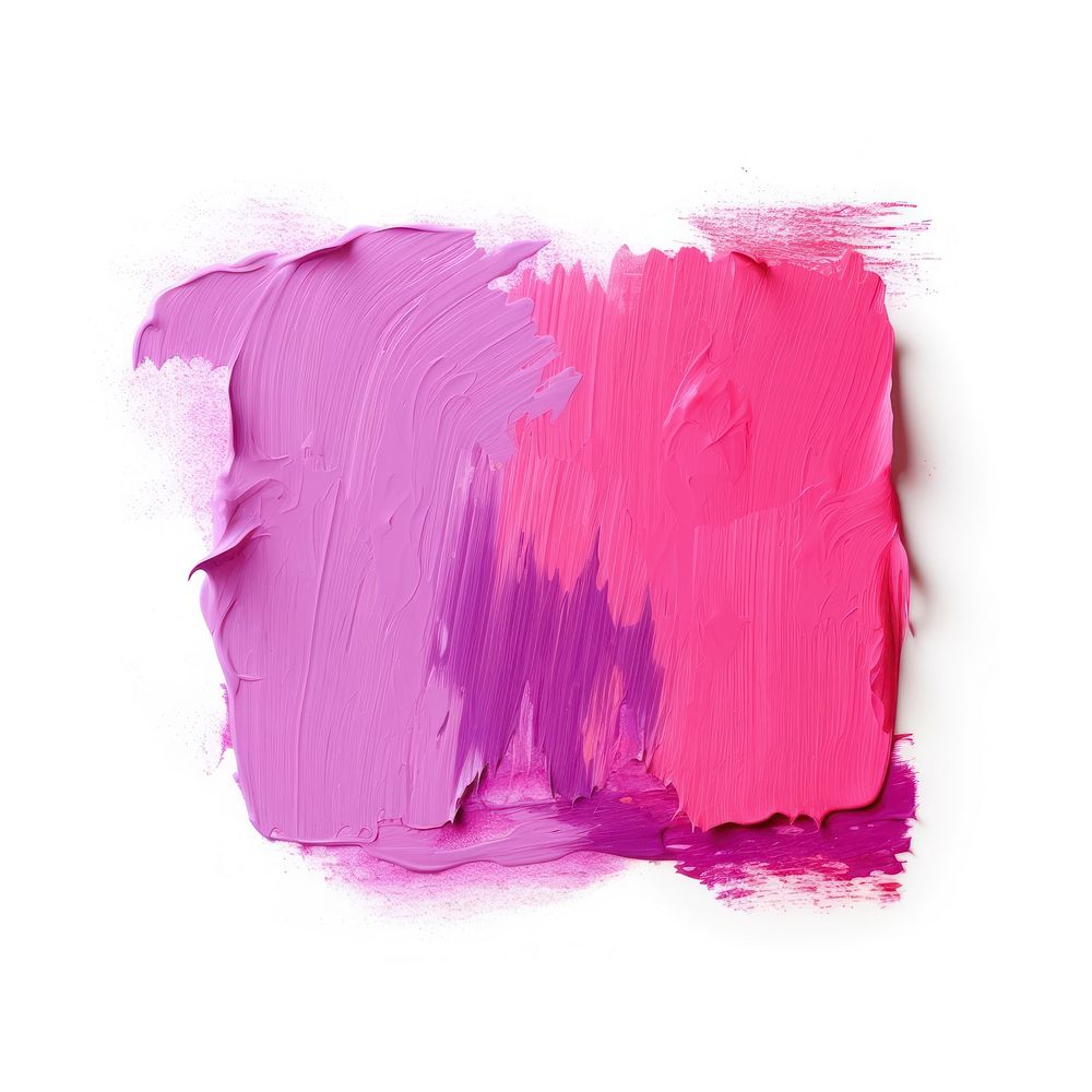 Purple pink red flat paint brush stroke purple backgrounds white background.