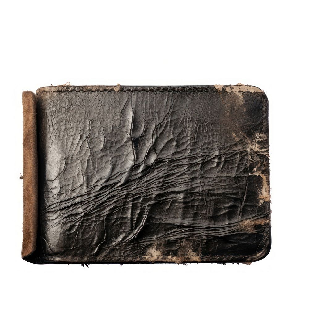 Wallet with burnt white background accessories rectangle.