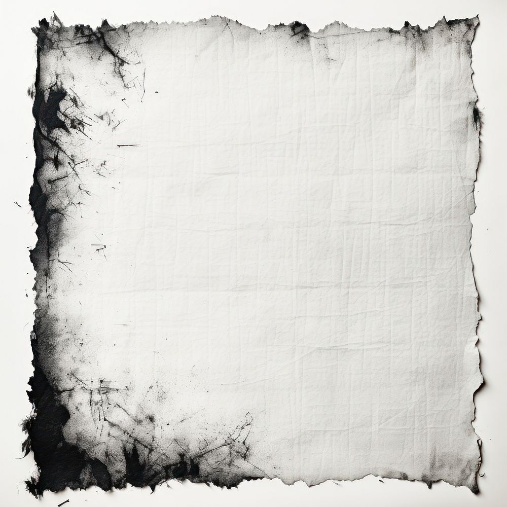 White paper with burnt backgrounds text white background.