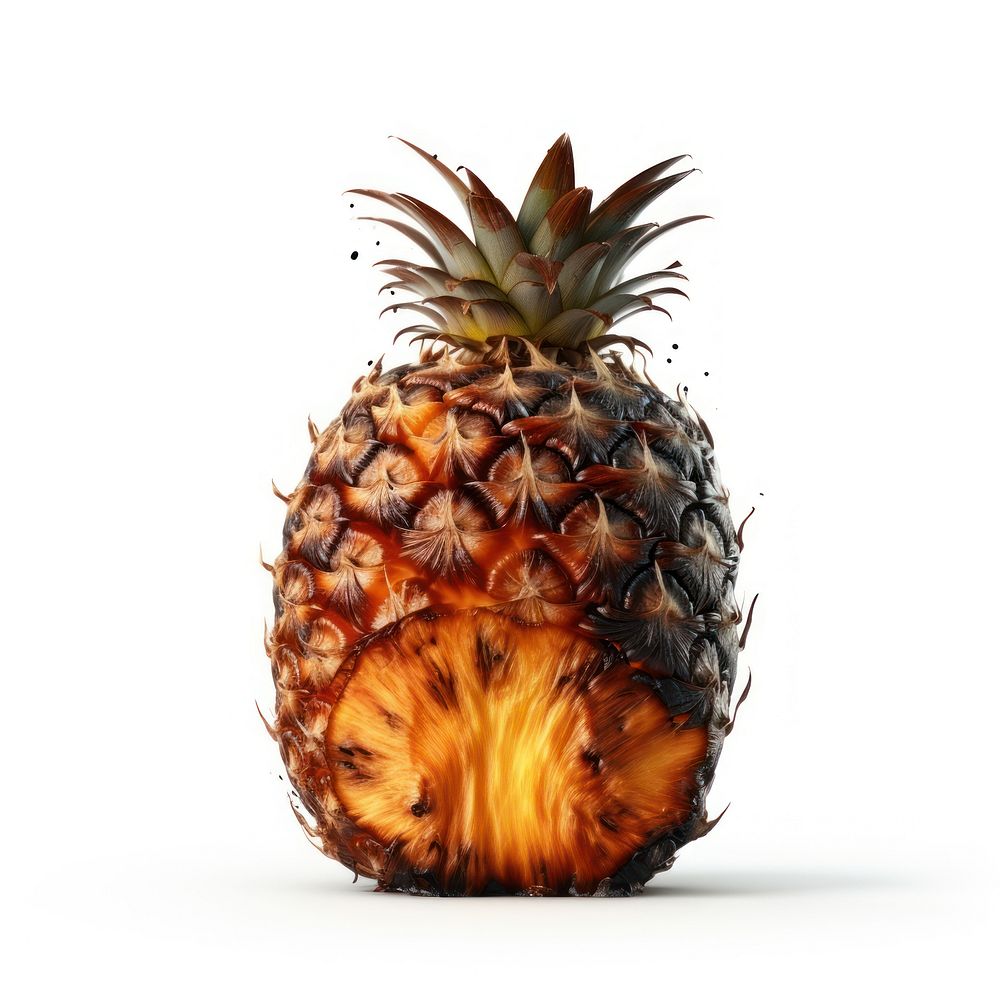 Pineapple with burnt fruit plant food.