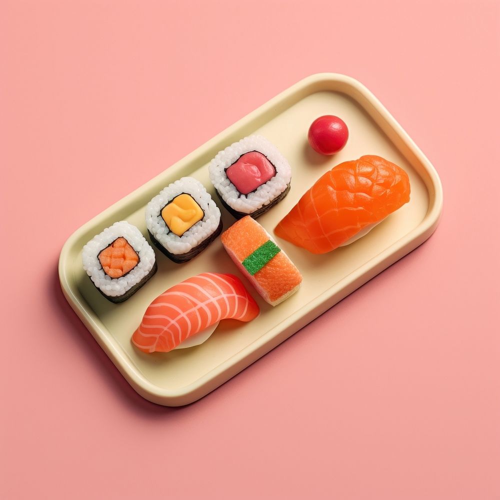 Sushi dish plate food.