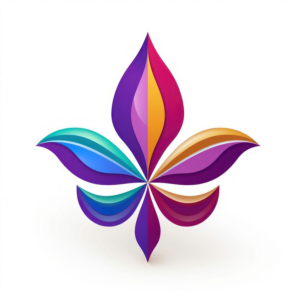 Mardi gras fleur symbol pattern shape logo.