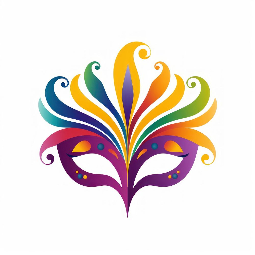 Mardi gras symbol carnival pattern logo.