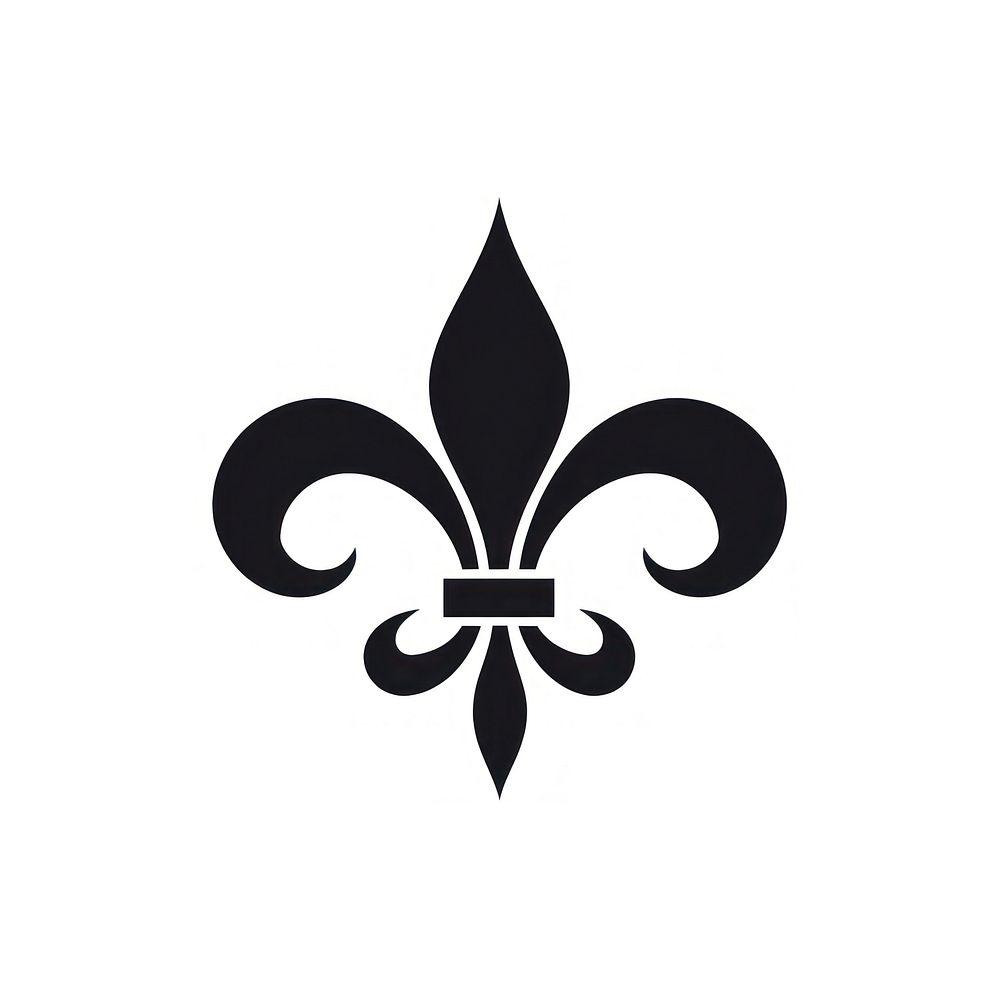 Mardi gras fleur symbol logo stencil emblem.