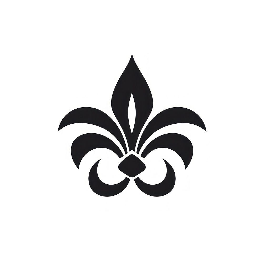 Mardi gras fleur symbol white logo creativity.