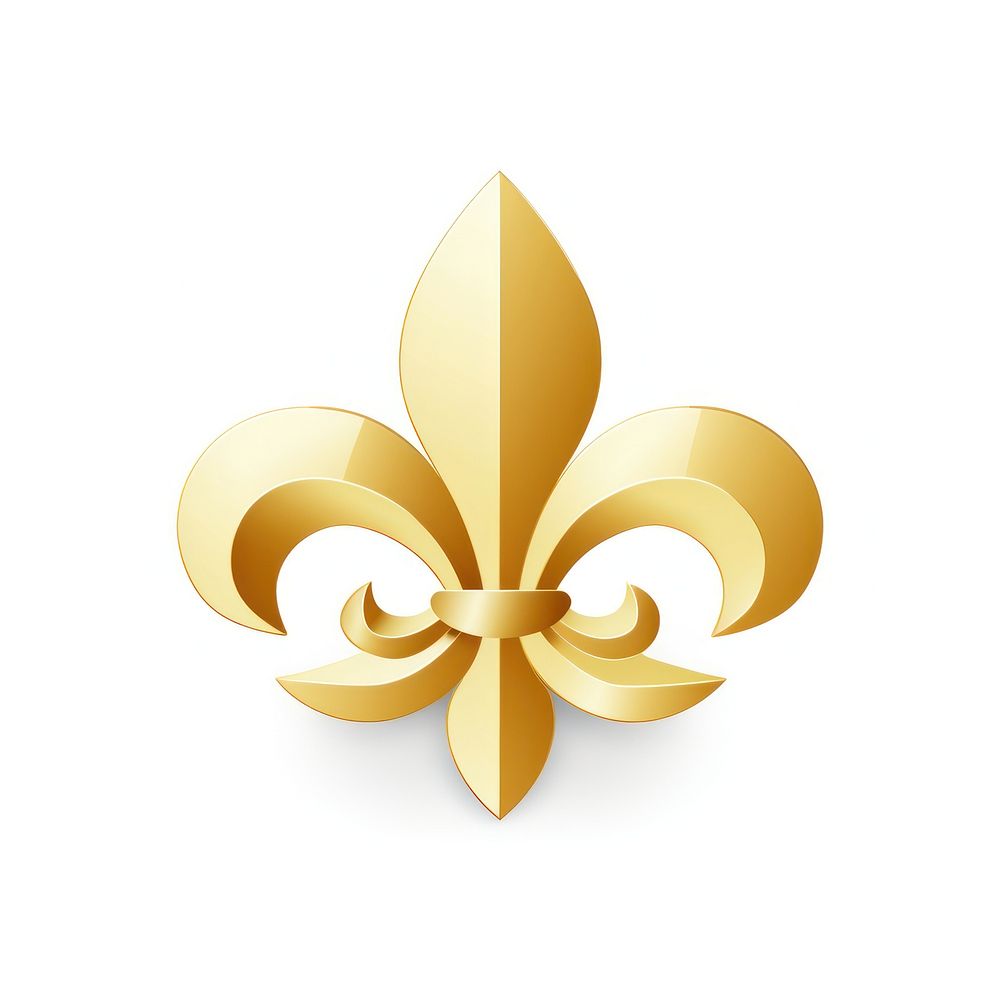 Mardi gras gold fleur symbol white background accessories chandelier.