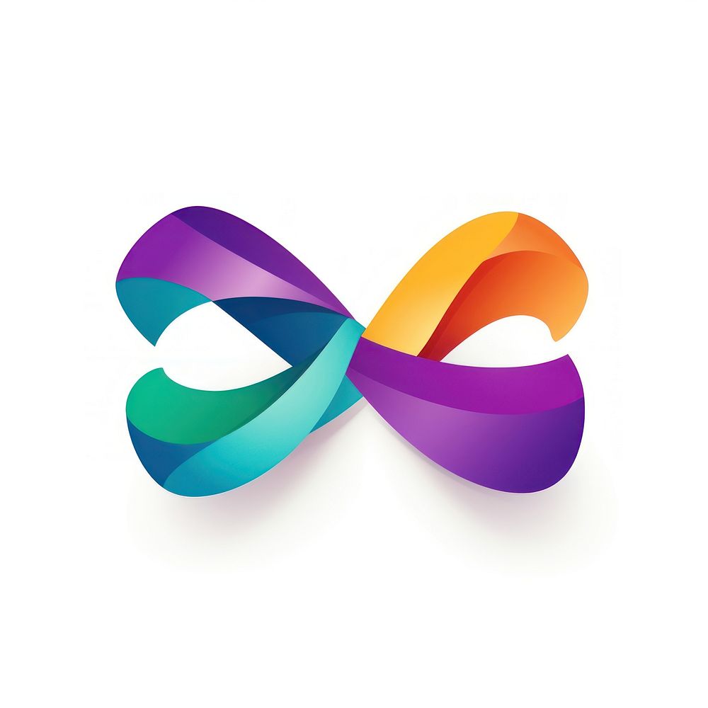Mardi gras ribbon symbol shape logo.