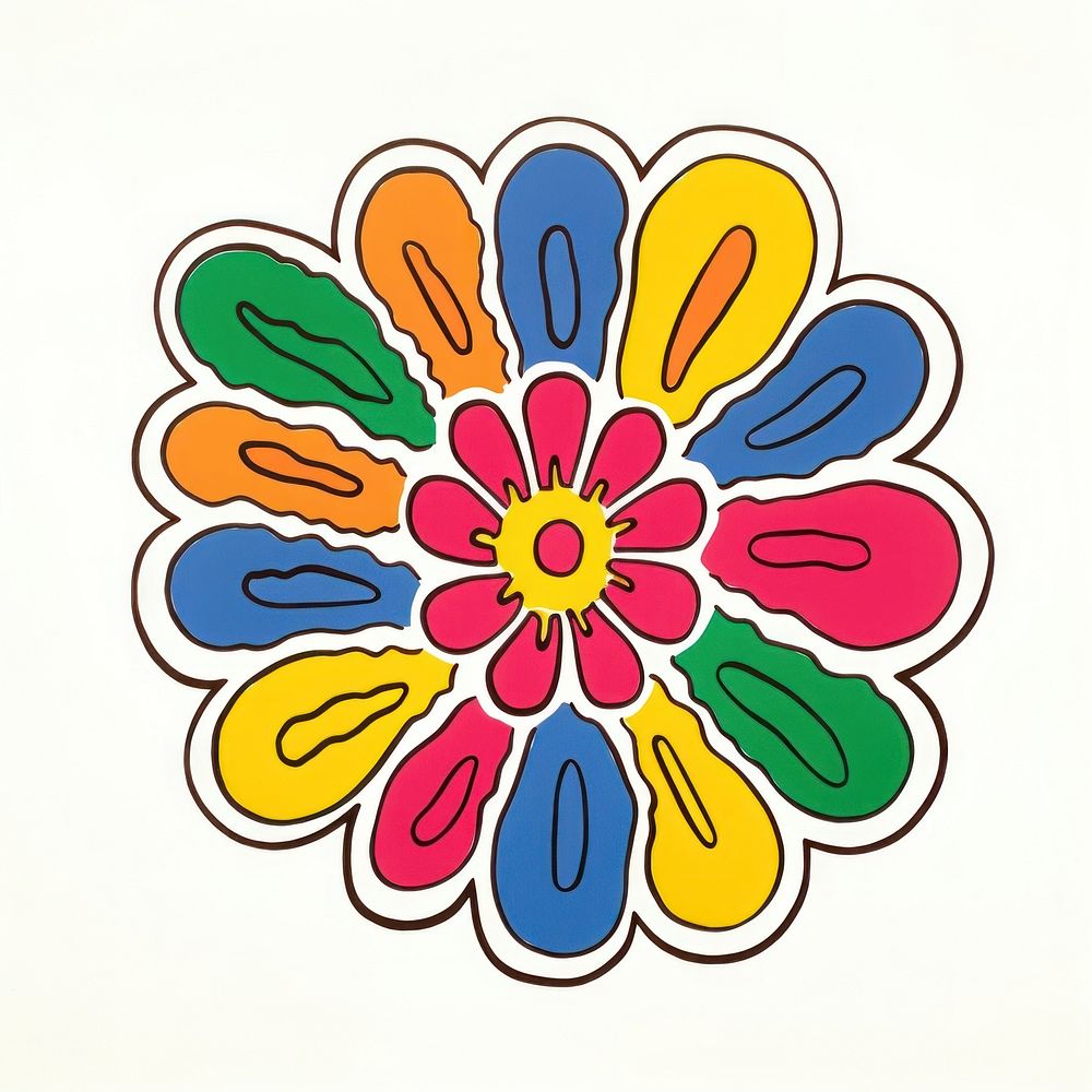 A flower pattern art creativity. AI generated Image by rawpixel.