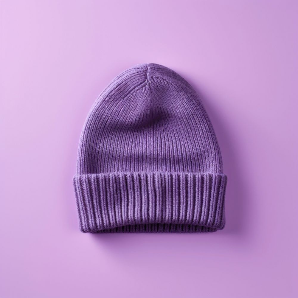 Beanie  purple headwear headgear.