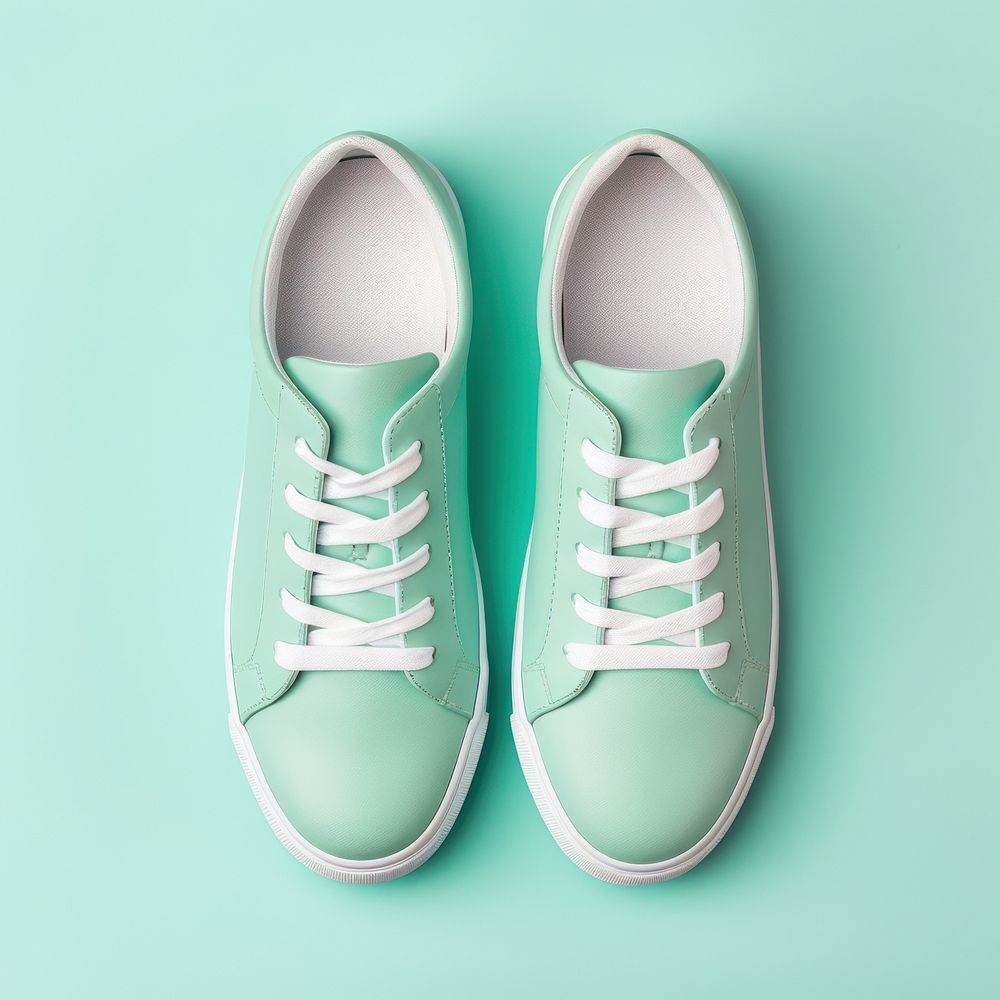 Sneakers  footwear shoe turquoise.