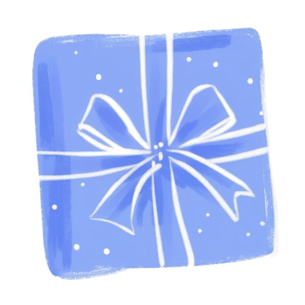 Blue gift white background celebration rectangle. AI generated Image by rawpixel.