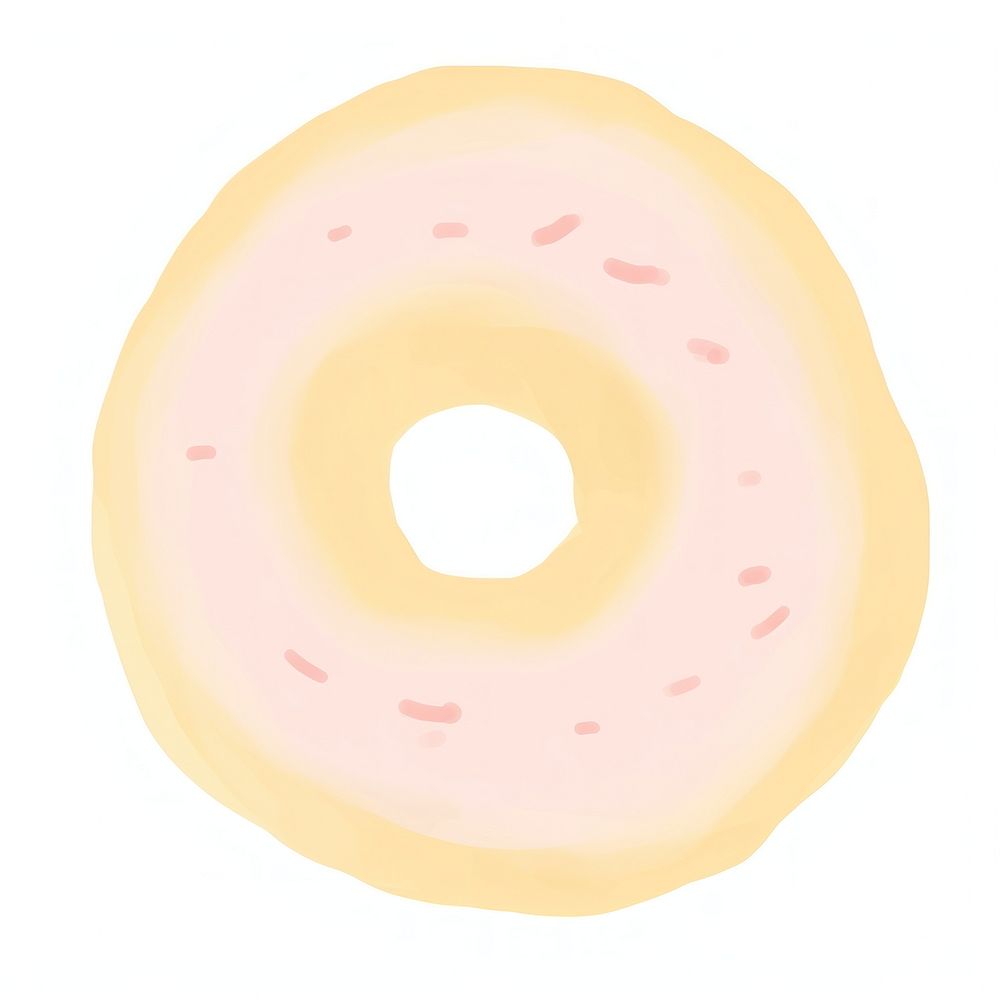 Donut bagel food white background. AI generated Image by rawpixel.