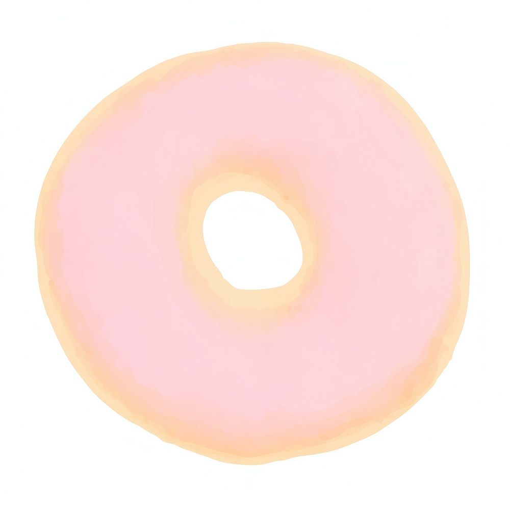 Donut bagel food white background. AI generated Image by rawpixel.