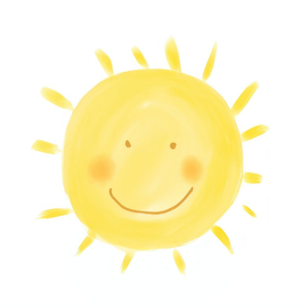 Sun sky white background anthropomorphic. AI generated Image by rawpixel.