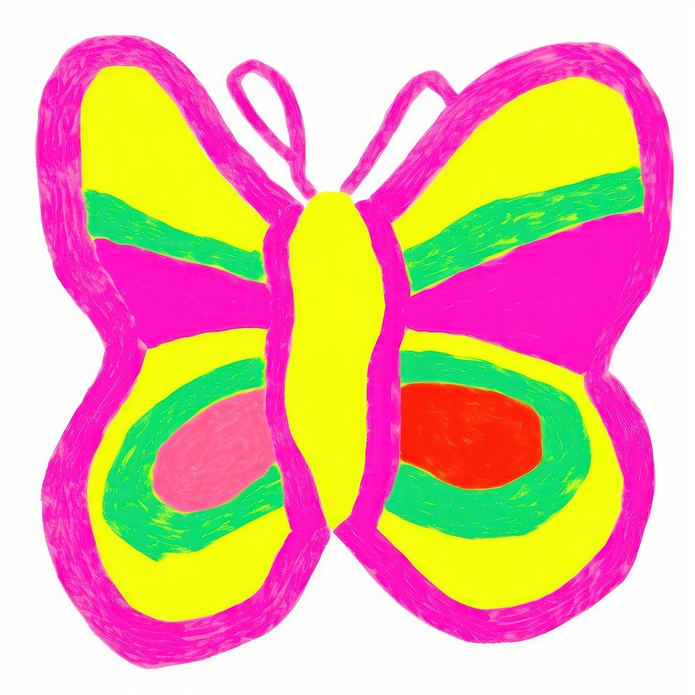 Butterfly white background vibrant color creativity. AI generated Image by rawpixel.