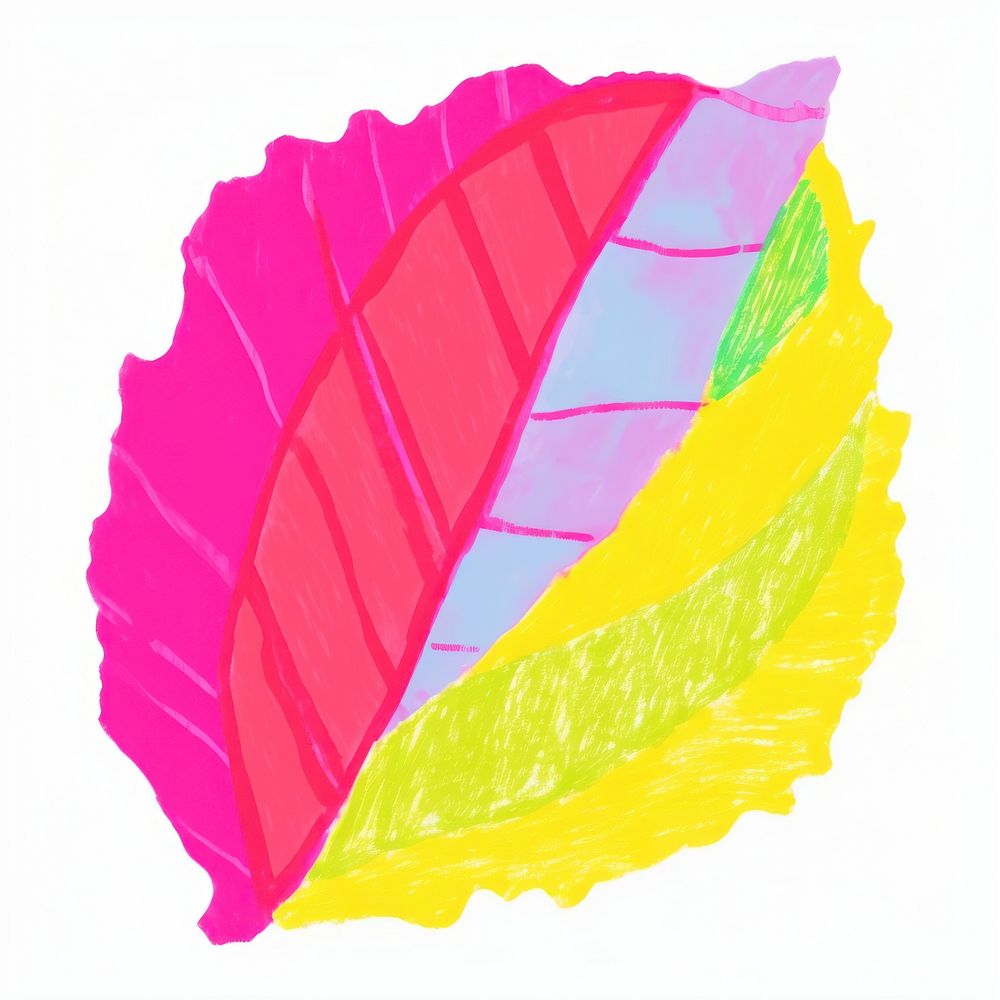 Leave leaf white background vibrant color. AI generated Image by rawpixel.