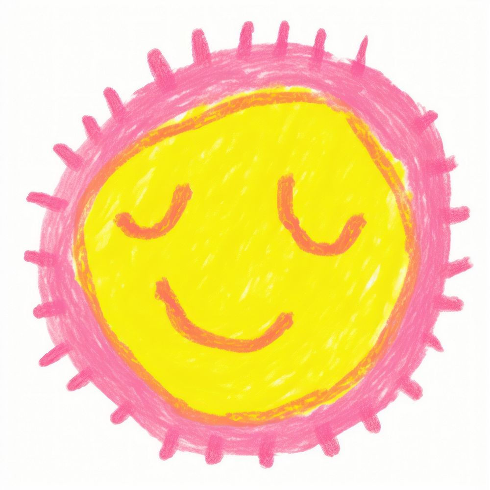 Sun white background anthropomorphic vibrant color. AI generated Image by rawpixel.