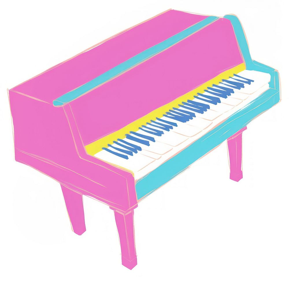 Piano keyboard white background harpsichord. AI generated Image by rawpixel.