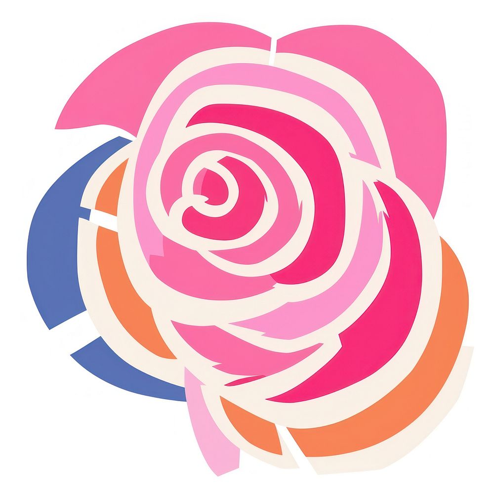 Rose spiral shape white background. AI generated Image by rawpixel.