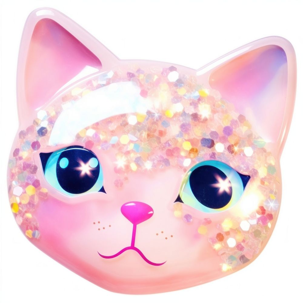 Cat glitter shape celebration. AI generated Image by rawpixel.