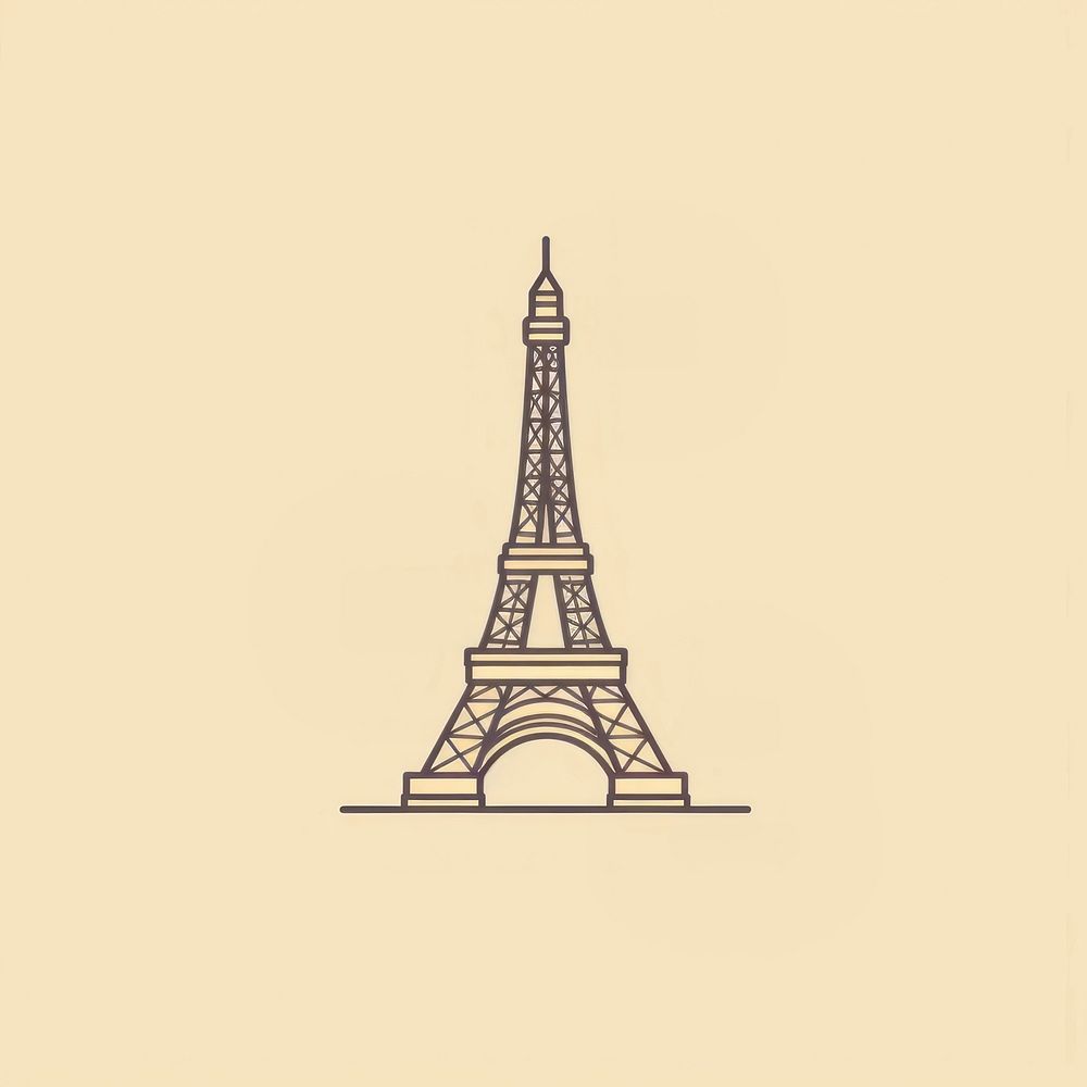 Eiffel tower architecture building landmark. AI generated Image by rawpixel.