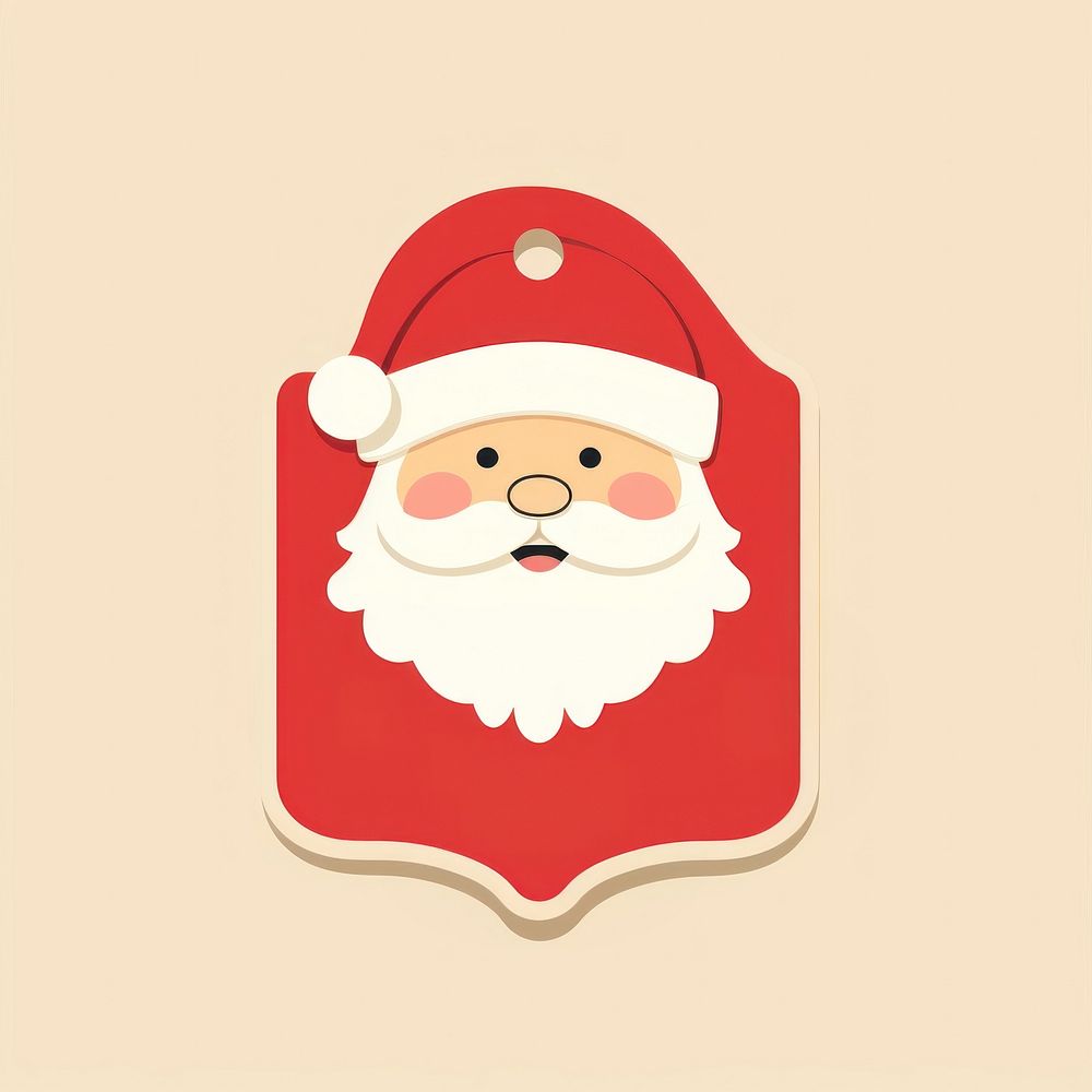 PNG Price tag paper label santa claus shape representation celebration decoration. AI generated Image by rawpixel.