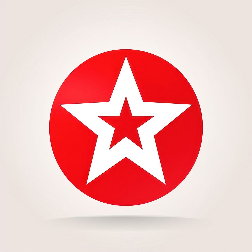 PNG 5 pointed star symbol logo red. AI generated Image by rawpixel.