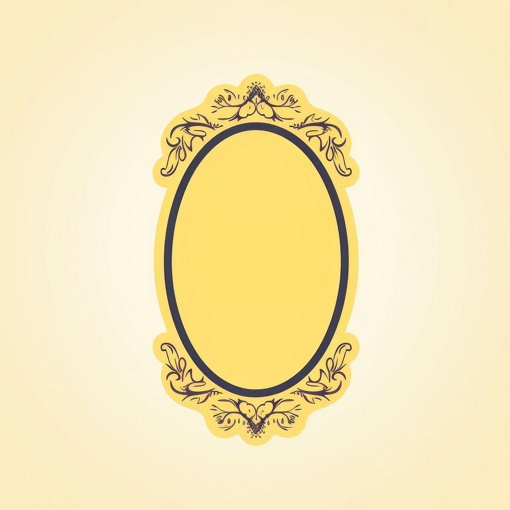 PNG Vintage oval yellow gold architecture. AI generated Image by rawpixel.