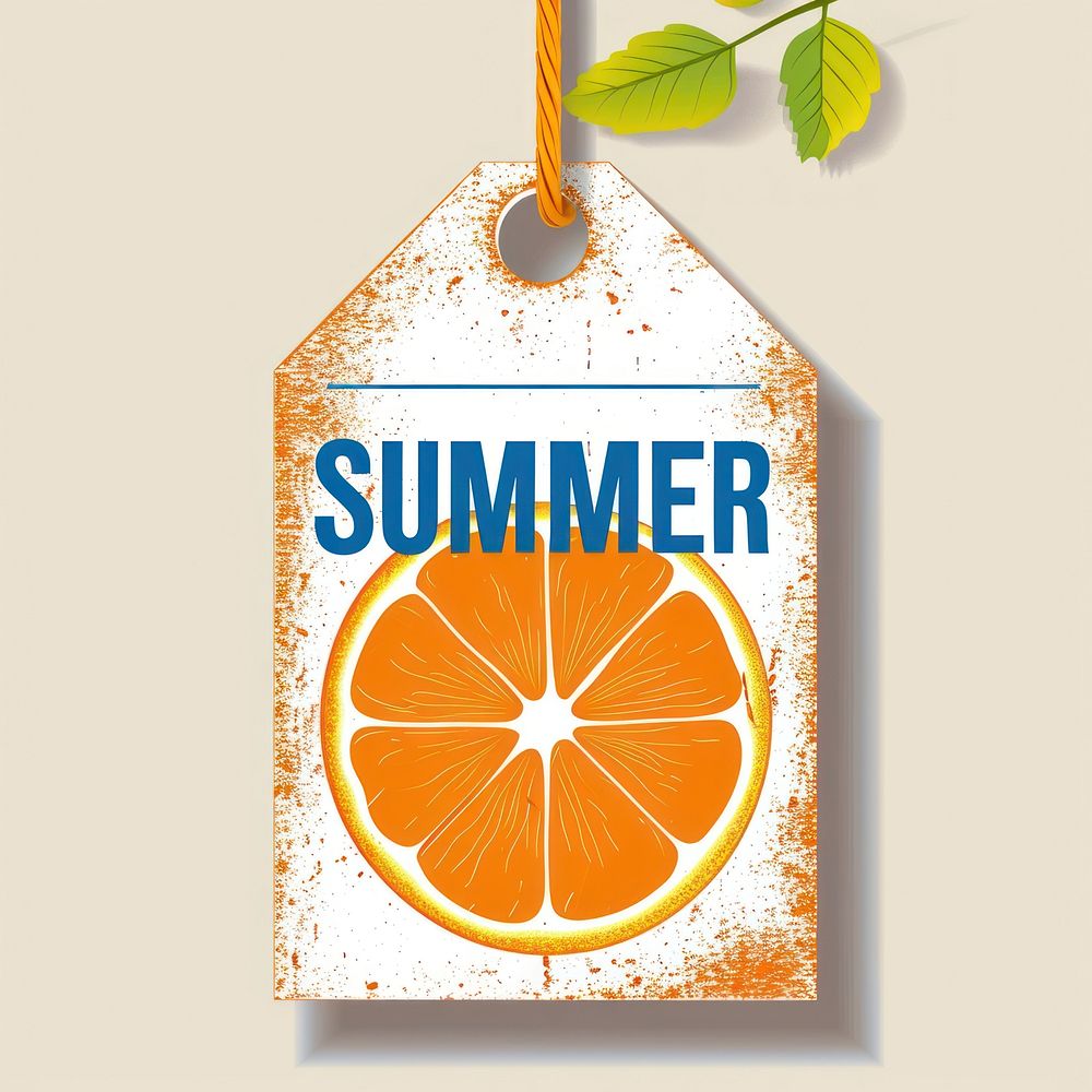 Parallelogram summer orange fruit. AI generated Image by rawpixel.
