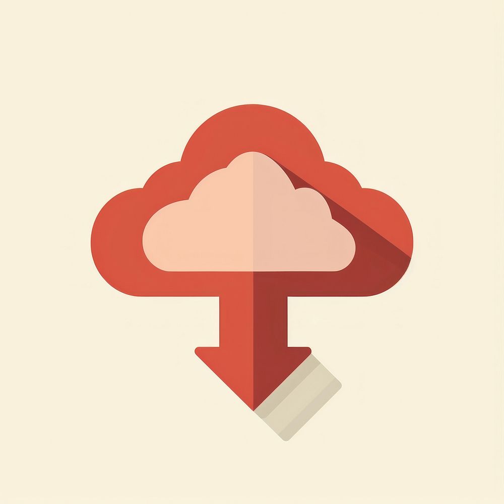 Cute cloud shape symbol technology font. AI generated Image by rawpixel.