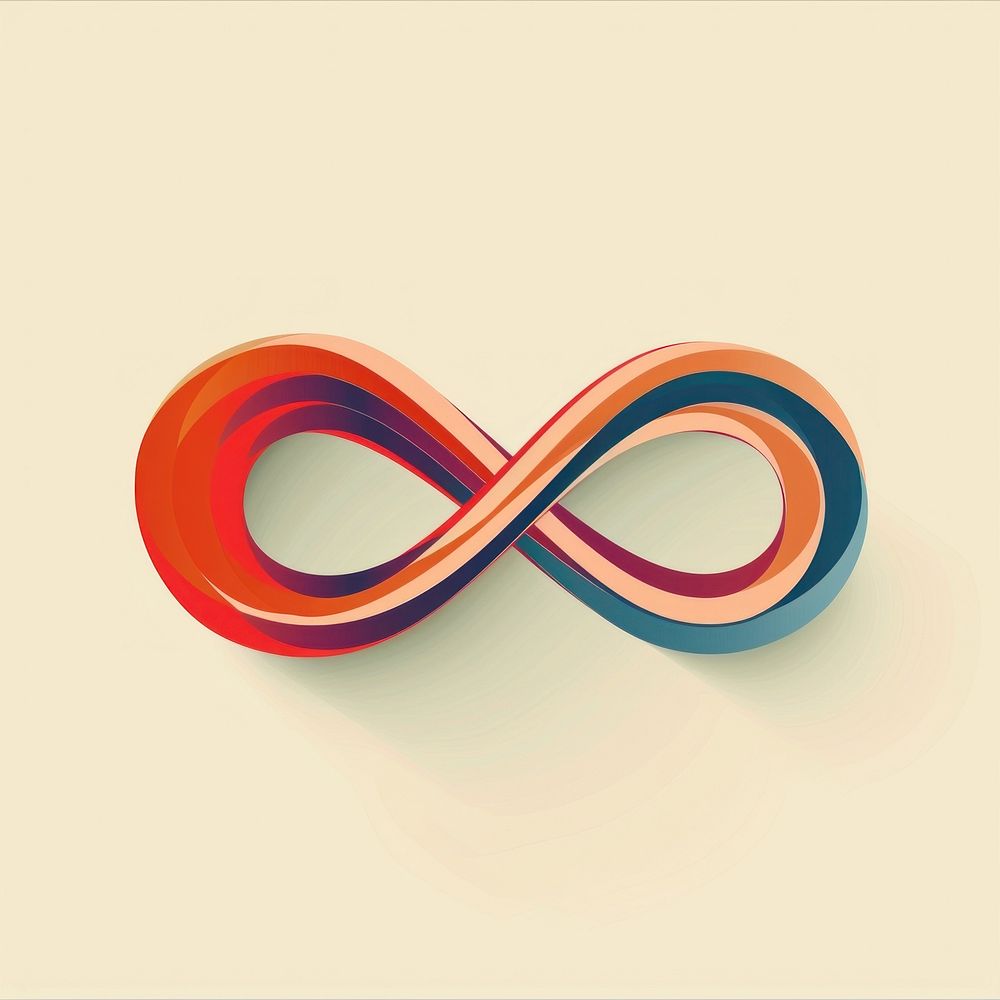 Infinity shape logo creativity. AI generated Image by rawpixel.