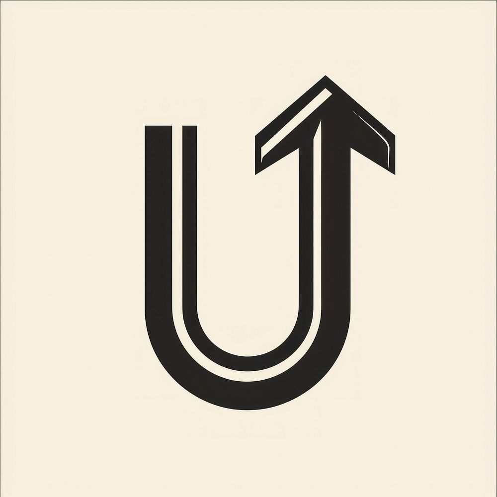 U turn sign symbol number text. AI generated Image by rawpixel.