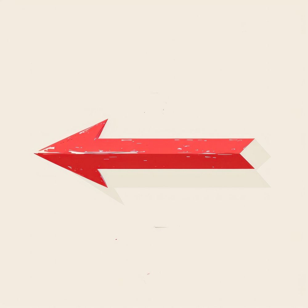 Straight to right symbol shape red. AI generated Image by rawpixel.