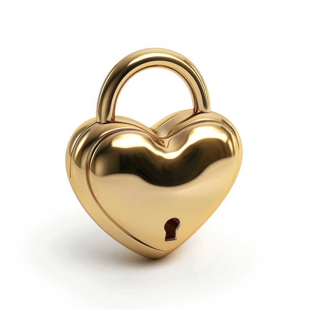 The heart-shaped lock jewelry locket gold.