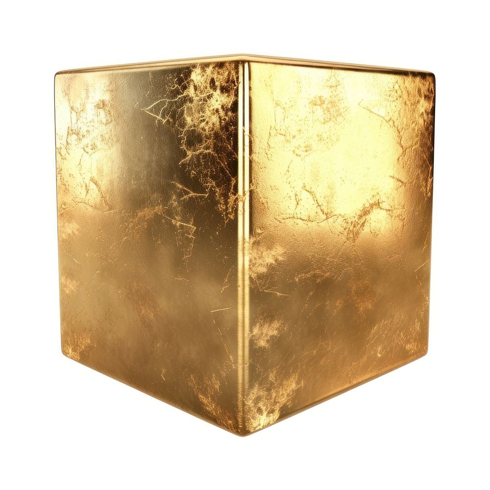 The ancient Cube gold white background rectangle.