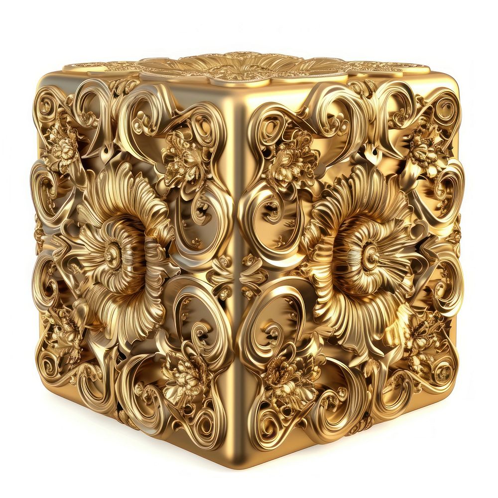 A Rococo cube gold furniture jewelry.