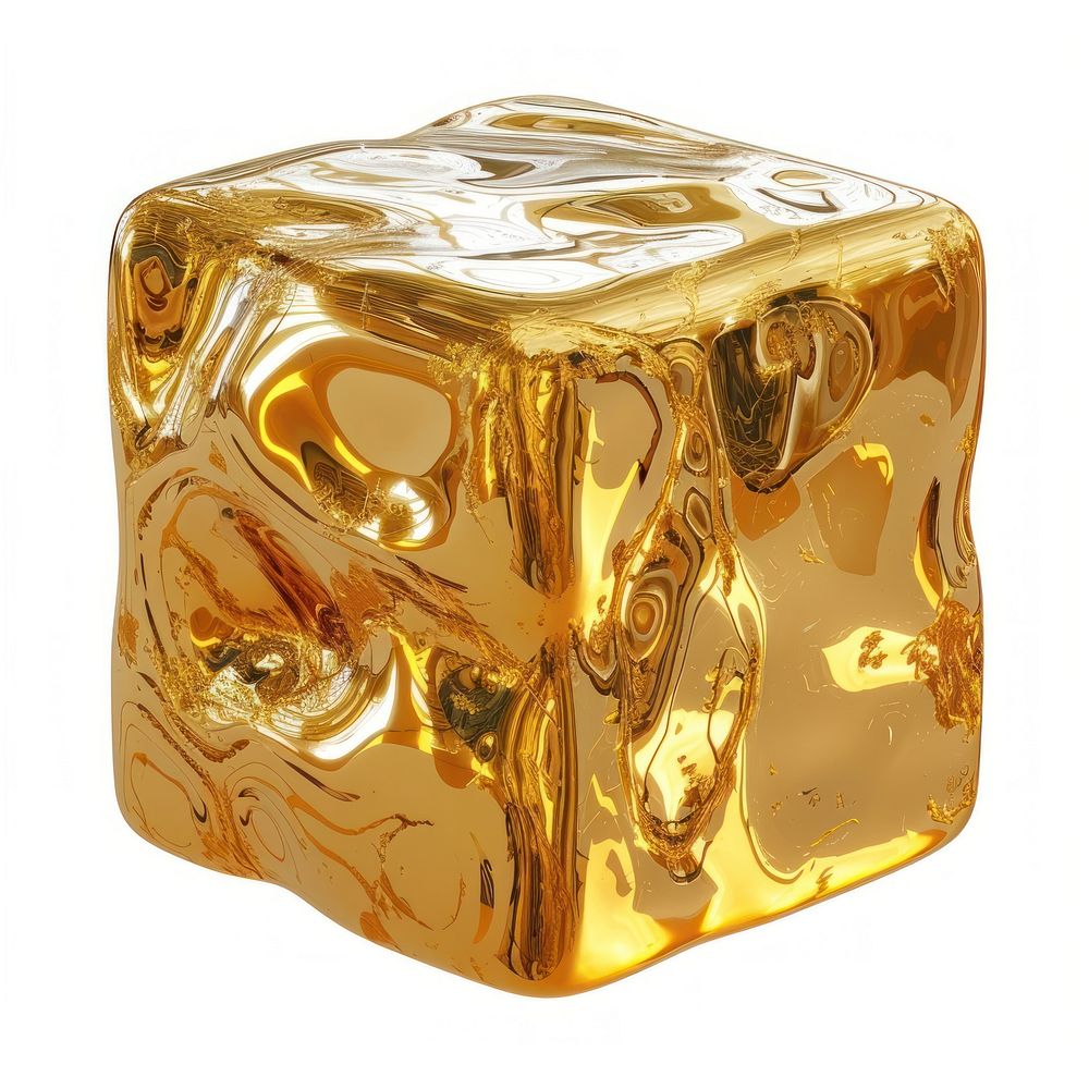 A Rococo cube gold white background furniture.