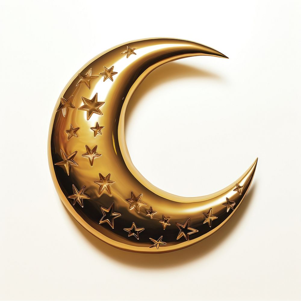 A Islamic Luxury Crescent moon crescent night gold.