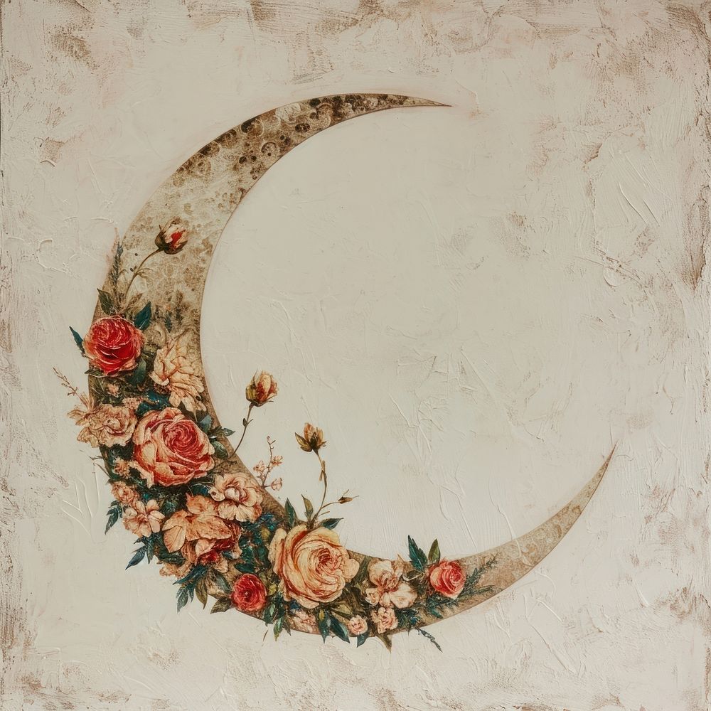Islamic Crescent Moon painting crescent pattern.